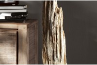 Lampadaire design en bois flotté coloris noir