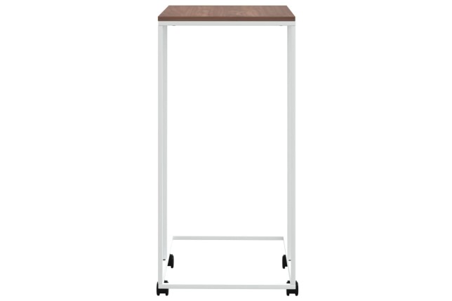 Table d'appoint avec roues Blanc 40x30x63,5cm 