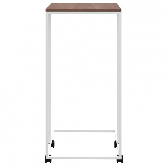 Table d'appoint avec roues Blanc 40x30x63,5cm 