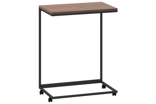 Table d'appoint avec roues Noir 55x35x70 cm 