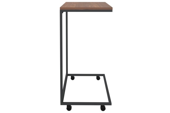 Table d'appoint avec roues Noir 55x35x70 cm 