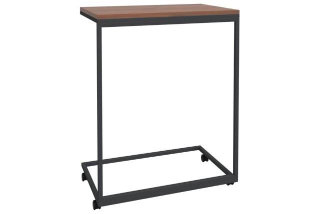 Table d'appoint avec roues Noir 55x35x70 cm 