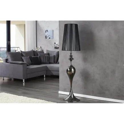 Lampadaire Design Baroque Noir en Fils de Nylon - Luminaire Chic 2