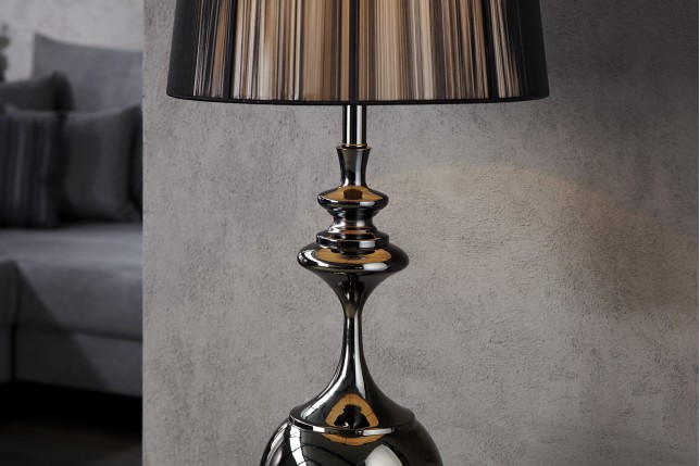Lampadaire Design Baroque Noir en Fils de Nylon - Luminaire Chic