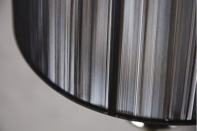 Lampadaire Design Baroque Noir en Fils de Nylon - Luminaire Chic