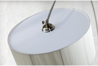 Lampadaire extensible design arc coloris blanc