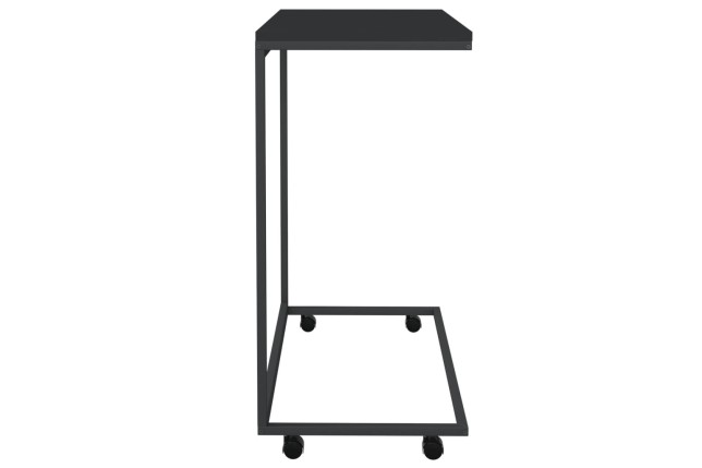 Table d'appoint avec roues Noir 55x35x70 cm 