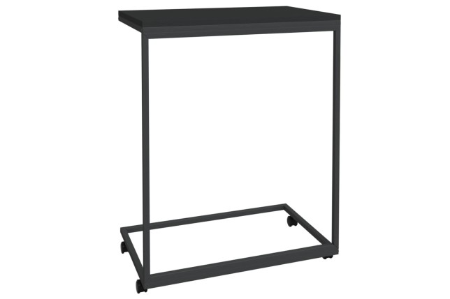 Table d'appoint avec roues Noir 55x35x70 cm 