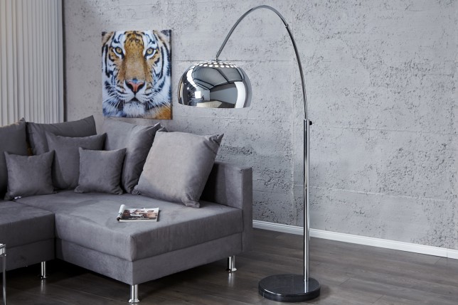 Lampadaire extensible de 175 à 205cm  argenté