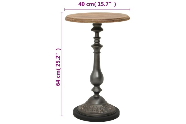 Table d'appoint Bois de sapin massif 40 x 64 cm Marron