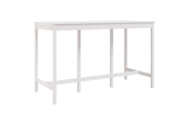Table de bar Blanc 180x80x110 cm Bois massif de pin