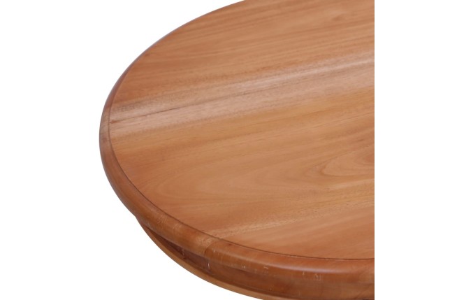 Table d'appoint Naturel 50 x 50 x 65 cm Bois d'acajou massif