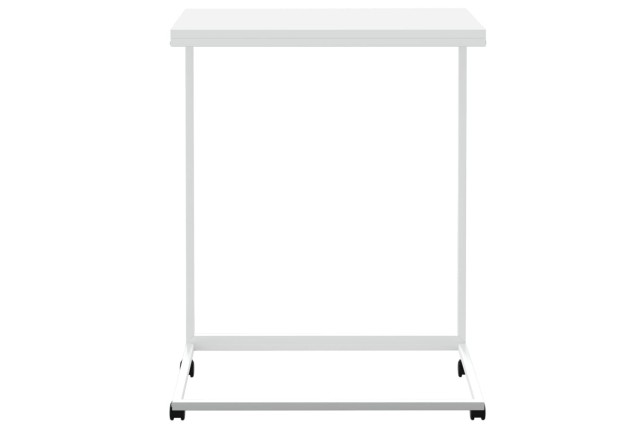 Table d'appoint avec roues Blanc 55x35x70 cm 