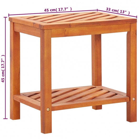 Table d'appoint Bois d'acacia massif 45 x 33 x 45 cm