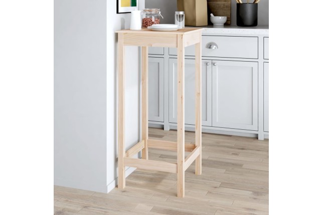 Table de bar 50x50x110 cm bois massif de pin