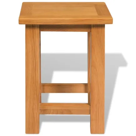Table d'appoint 27 x 24 x 37 cm Bois de chêne massif 2