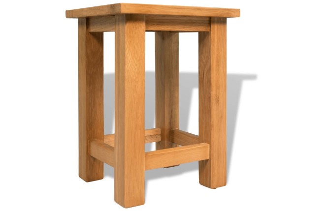 Table d'appoint 27 x 24 x 37 cm Bois de chêne massif