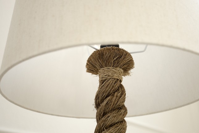 Lampadaire de 160 cm en lin écrue