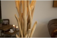 Lampadaire de 155 cm en bois flotté  coloris beige