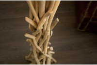 Lampadaire de 155 cm en bois flotté  coloris beige