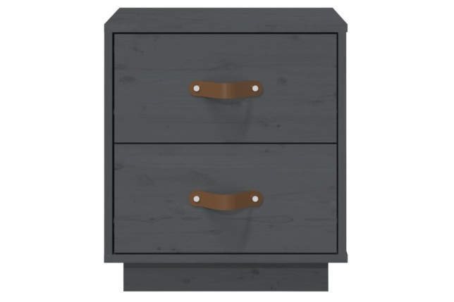 Table de chevet Gris 40x34x45 cm Bois de pin massif