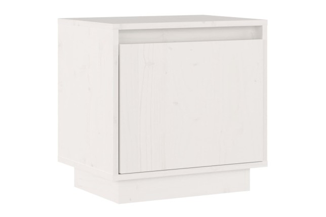 Table de chevet Blanc 40x30x40 cm Bois de pin solide