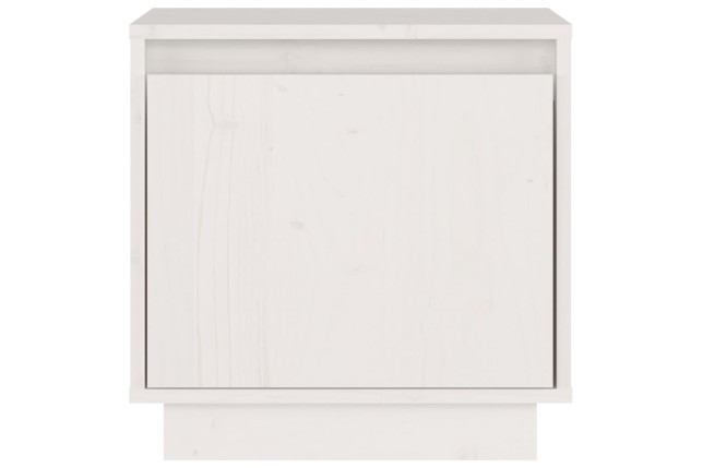 Table de chevet Blanc 40x30x40 cm Bois de pin solide