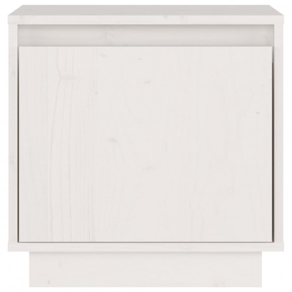 Table de chevet Blanc 40x30x40 cm Bois de pin solide