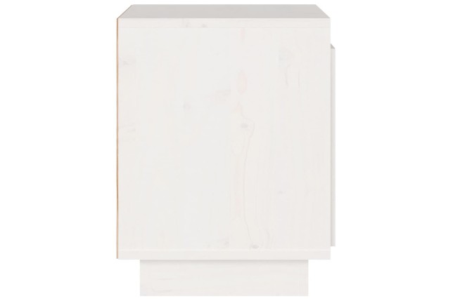 Table de chevet Blanc 40x30x40 cm Bois de pin solide