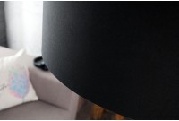 Lampadaire extensible design arqué en  lin noir