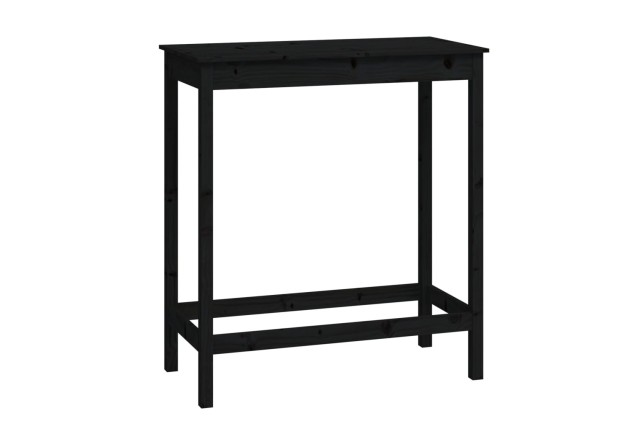 Table de bar Noir 100x50x110 cm Bois massif de pin