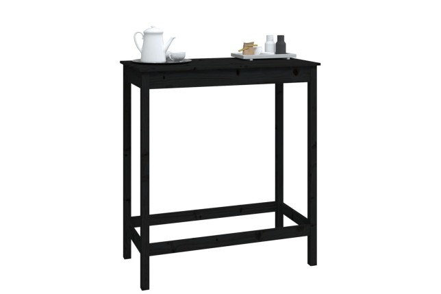 Table de bar Noir 100x50x110 cm Bois massif de pin