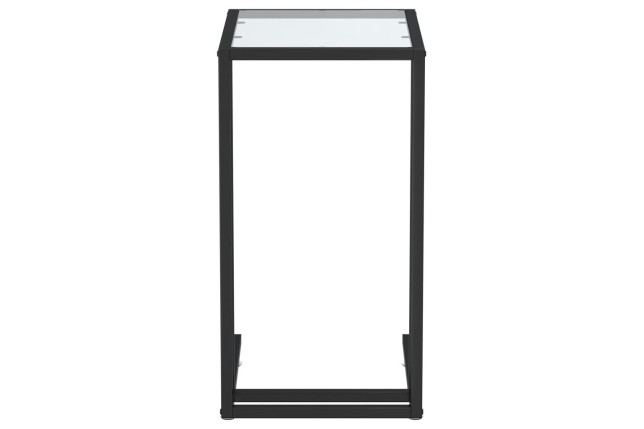 Table d'appoint ordinateur Transparent 50x35x65 cm Verre trempé