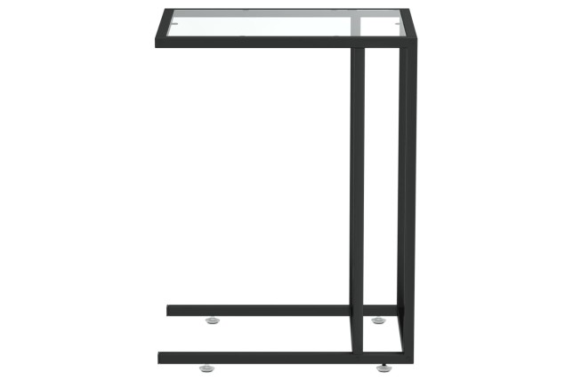 Table d'appoint ordinateur Transparent 50x35x65 cm Verre trempé