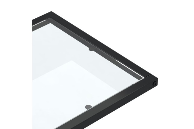 Table d'appoint ordinateur Transparent 50x35x65 cm Verre trempé