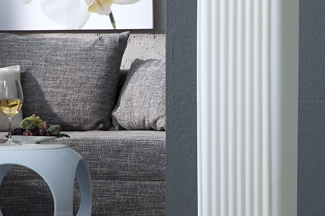 Lampadaire rectangulaire 160cm en tissu de latex plissé blanc