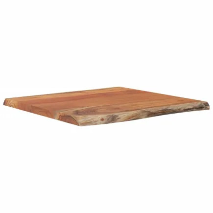 Table d'appoint 40x40x2,5cm bois massif acacia bordure assortie 2