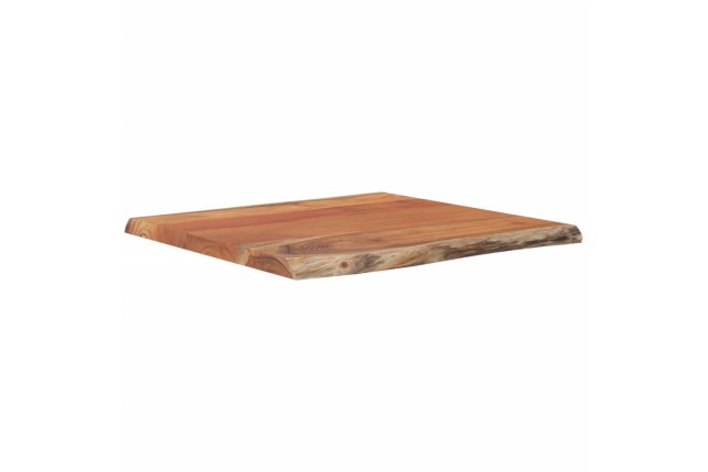 Table d'appoint 40x40x2,5cm bois massif acacia bordure assortie