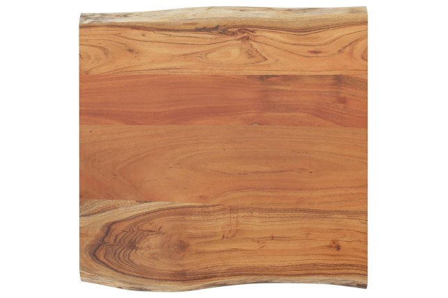 Table d'appoint 40x40x2,5cm bois massif acacia bordure assortie