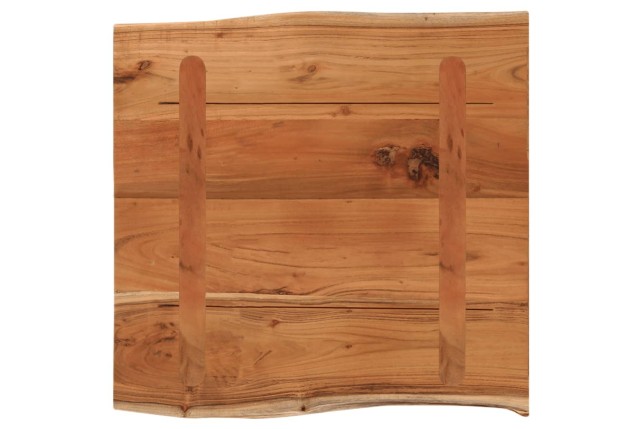 Table d'appoint 40x40x2,5cm bois massif acacia bordure assortie