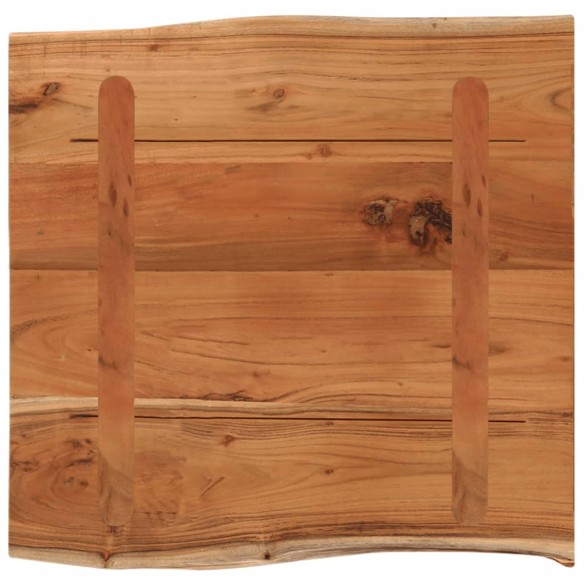 Table d'appoint 40x40x2,5cm bois massif acacia bordure assortie