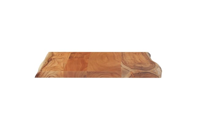Table d'appoint 40x40x2,5cm bois massif acacia bordure assortie