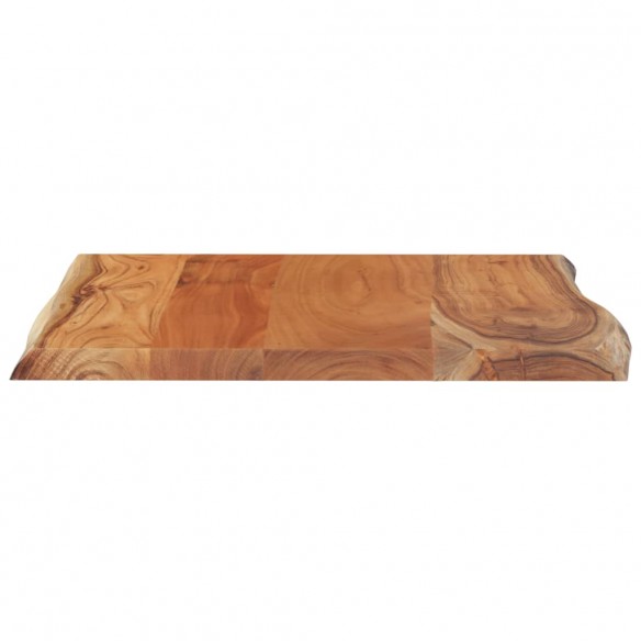 Table d'appoint 40x40x2,5cm bois massif acacia bordure assortie