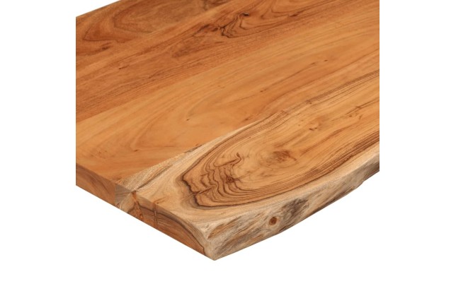 Table d'appoint 40x40x2,5cm bois massif acacia bordure assortie
