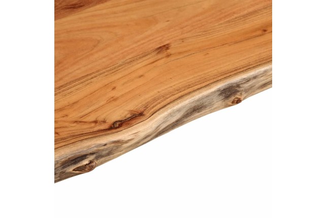 Table d'appoint 40x40x2,5cm bois massif acacia bordure assortie