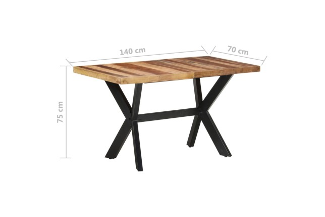 Table de salle à manger 140x70x75 cm Bois avec finition miel