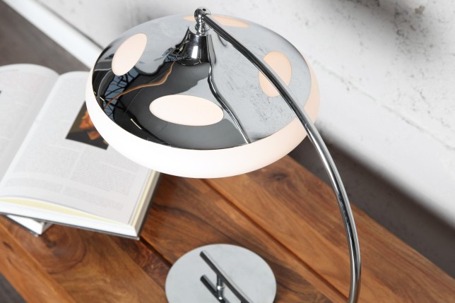 lampe de 45cm en arc chromé
