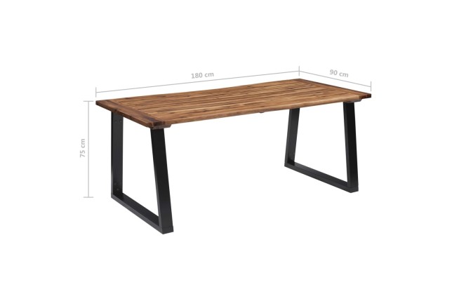 Table de salle à manger Bois d'acacia massif 180x90 cm