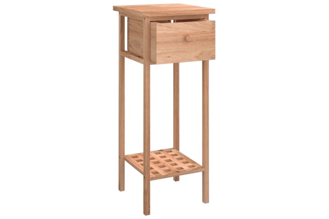 Table d'appoint avec tiroir 25x25x60 cm Bois massif de noyer