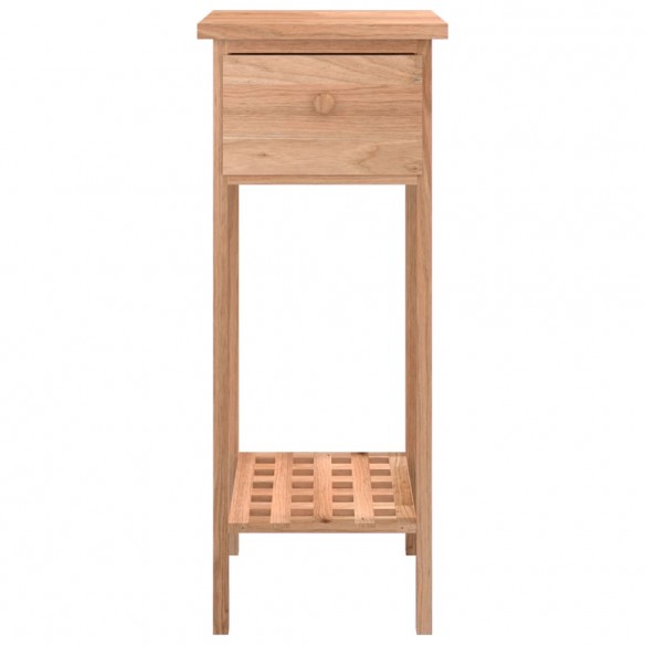 Table d'appoint avec tiroir 25x25x60 cm Bois massif de noyer